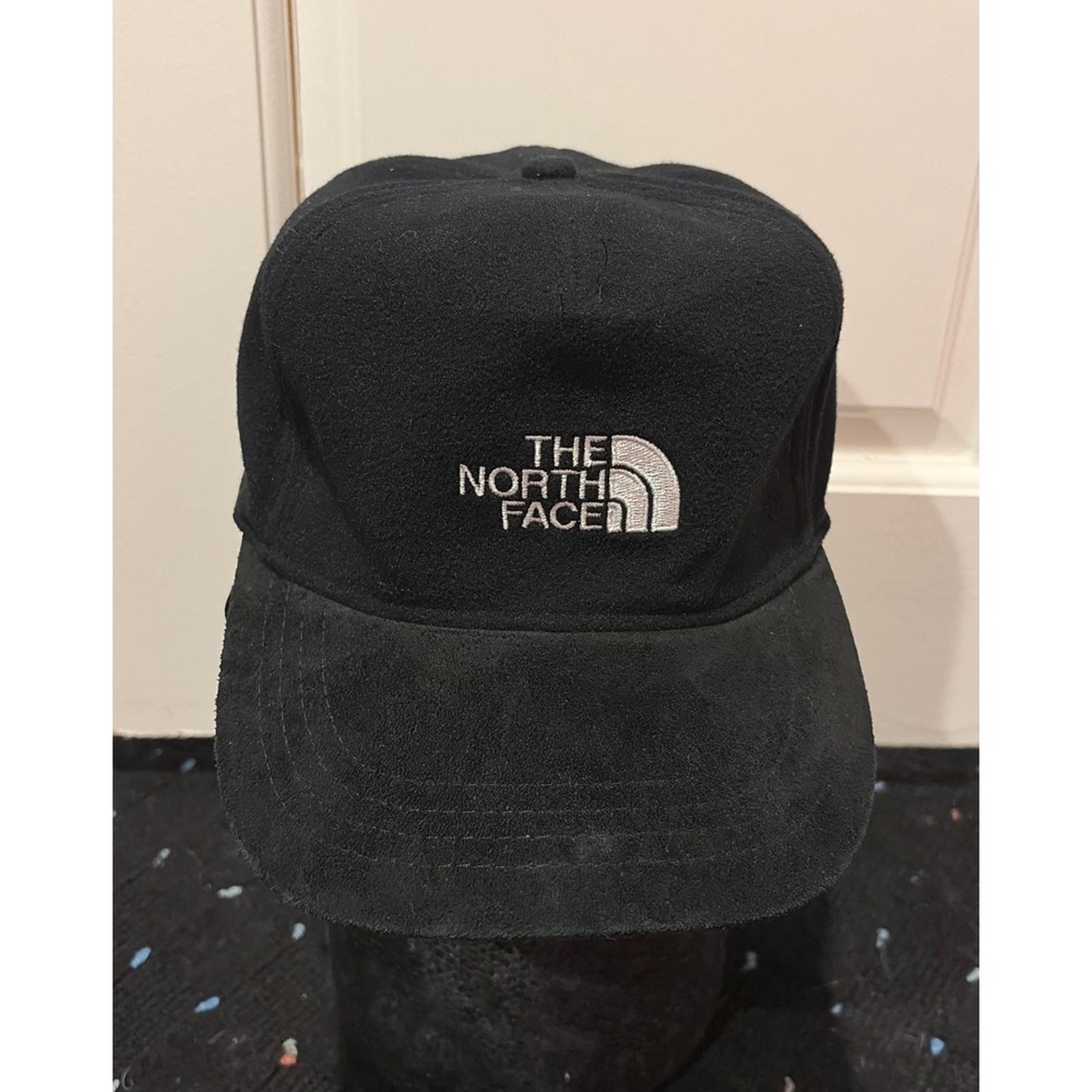 The North Face Vtg Gore Windstopper Black Fleece Hat Ear Flap Cap USA Made Sz. L